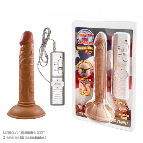 Latin American Mini Whoppers Vibrating 5” Straight Dong