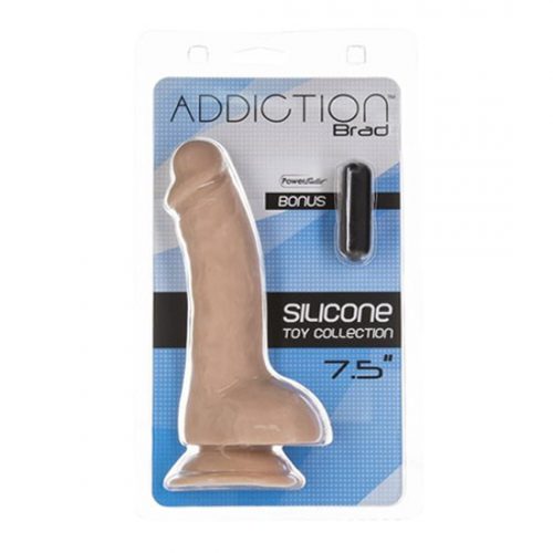 ADDICTION 100% SILICONE TOY COLLECTION – BRAD – 7.5 BEIGE