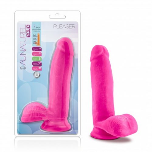 au-naturel-bold-pleaser-7-inch-dildo-pink